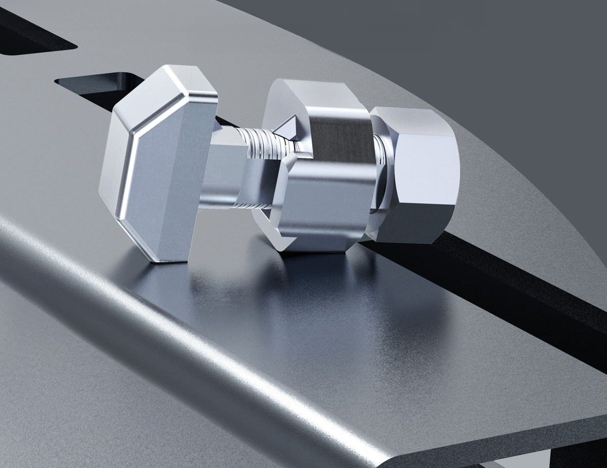 T-lock-beslag för installationssystem